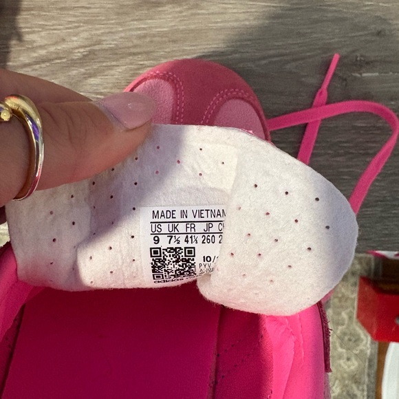 Adidas Women's Pink and Blue Gazelle Sneakers - Picture 7 of 7